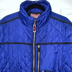 MARKER Diamond Quilted Jacket, Men’s Sz M, Blue